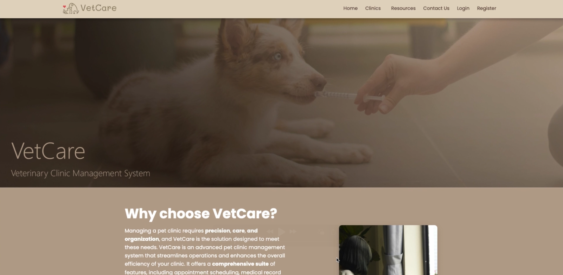 VetCare - Online Vet Clinic Management System screenshot
